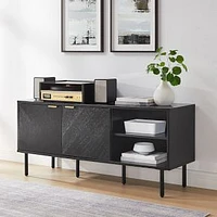 Crosley Brody Record Storage Sideboard, 54", Black