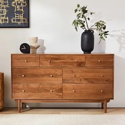 Keira (60") 7-Drawer Dresser, Cool Walnut