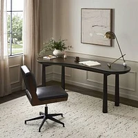 Xael 80" Desk, Sienna Brown Oak