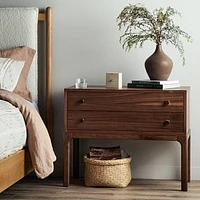 Berriman Nightstand, Natural Walnut, Natural Walnut Veneer