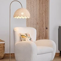 Bubble Rattan Floor Lamp