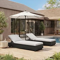 Telluride Aluminum Outdoor Chaise Lounge, Dark Bronze