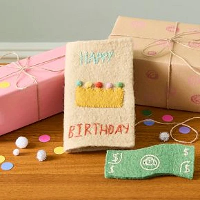 Felt Play Birthday Card