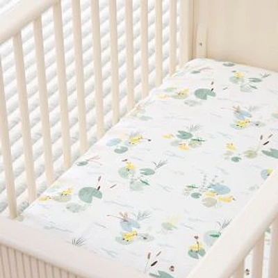 Bayou Lilypad Duckling Crib Sheet, Multi