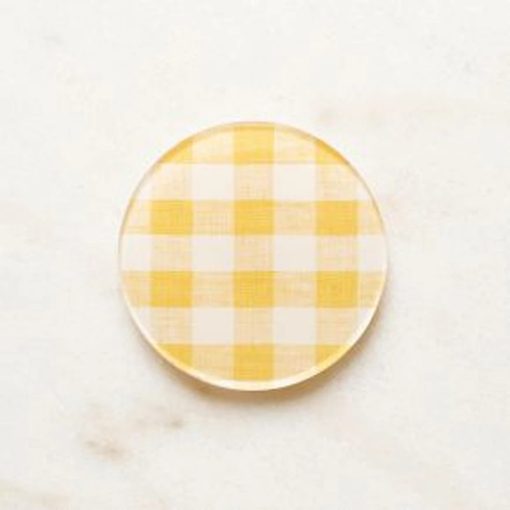 Wadsworth Goldenrod Gingham Coaster