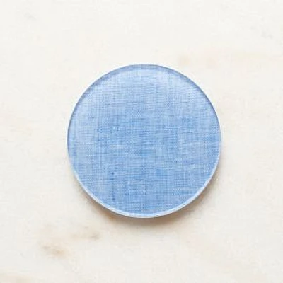 Campbell Blue Chambray Coaster