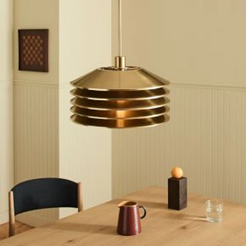 Marcus Samuelsson Tiered Pendant, Antique Brass