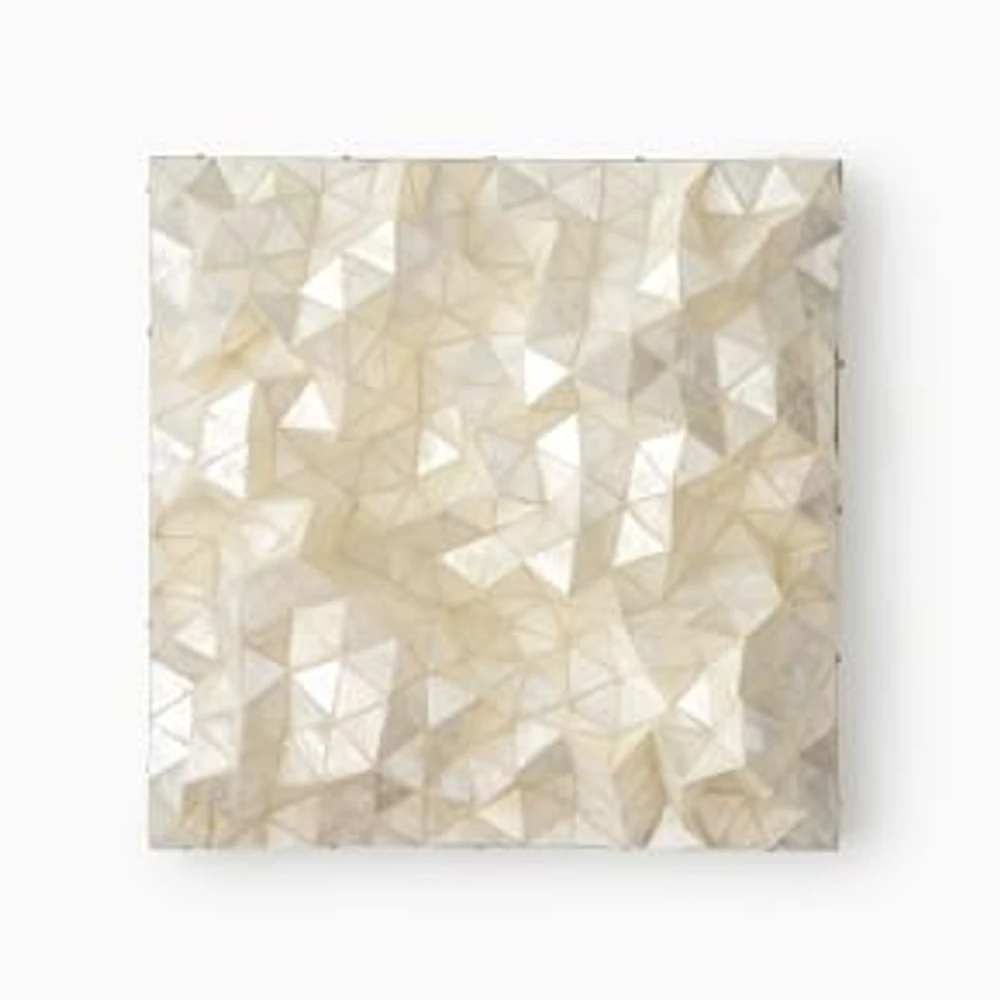 Capiz Wall Art, Faceted Square