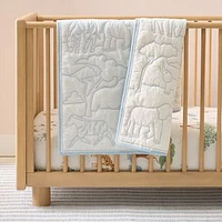 Safari Baby Quilt, Blue