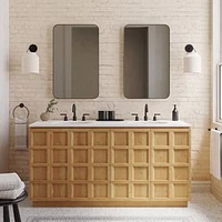 Rooney Double 64" Bath Vanity Blonde