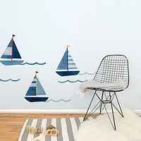 West Elm x Mej Mej Three Boats Wallpaper