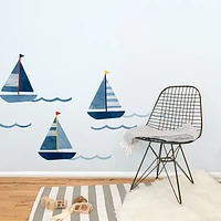 West Elm x Mej Mej Three Boats Wallpaper