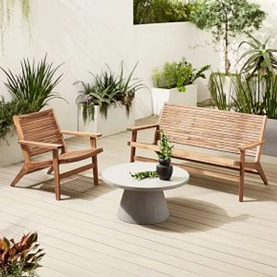 Acadia Collection Colonial Teak Lounge Chair + Love Seat