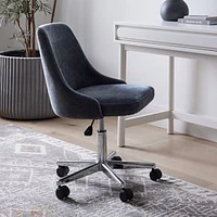 We Branson Collection Modern Chenille Slate Office Chair