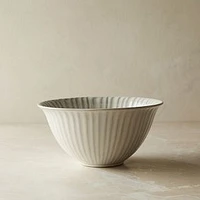 Hana Ceramic Tall Serve Bowl, White