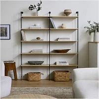 Willow Modular Shelving Set - (2) 5-Shelf Wall Unit