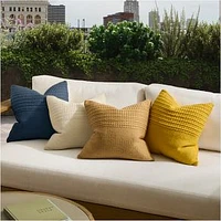 Outdoor Bubble Corded Pillow, 20x20, Dark Horseradish