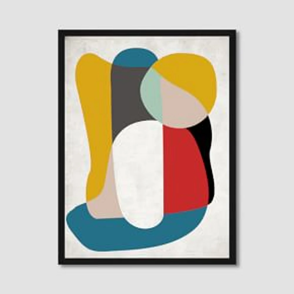 Framed Print, Mid-Century Geo, 26" X 34"