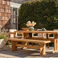 Monterey Outdoor 70" Dining Bench, Natural Teak