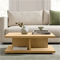 Wallace 36" Square Coffee Table, Blonde