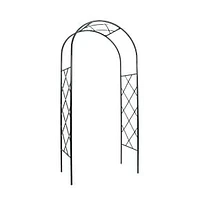 Lattice Arbor, Wrought Iron, 41''x92''x21'', Graphite