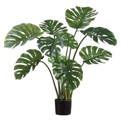 Faux Potted Split Philo Plant, 3', Green