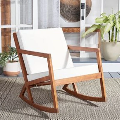 Vernon Outdoor Rocker, Beige, Teak