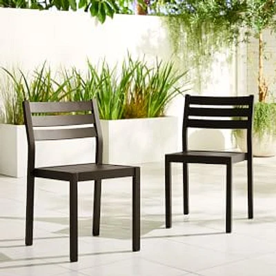 Portside Aluminum Outdoor Set of 2 Dining Chair, Dark Bronze