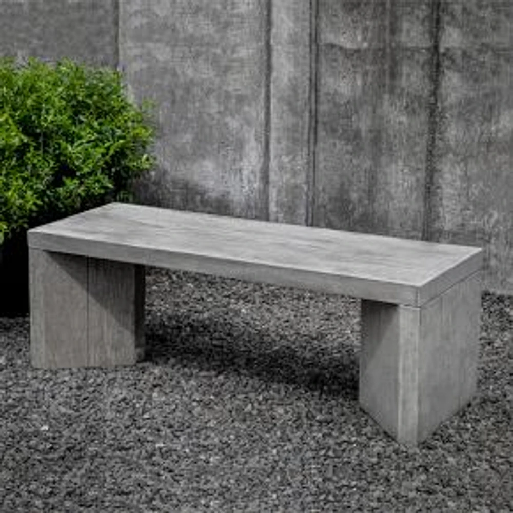 Graystone Bench, 50"W x 16.5"D x 17.25"H