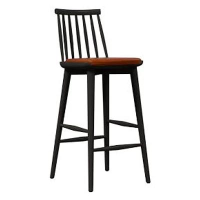 Windsor Counter Stool Cushion, Vegan Leather, Saddle Nut