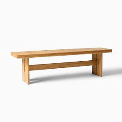 Monterey Outdoor 70" Dining Bench, Natural Teak