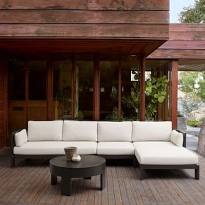 Caldera Aluminum Outdoor Armless Single, Dark Bronze
