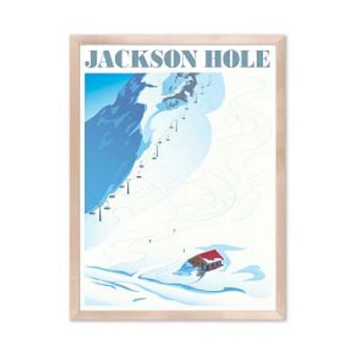 Jackson Hole Poster, 18x24, Framed Paper