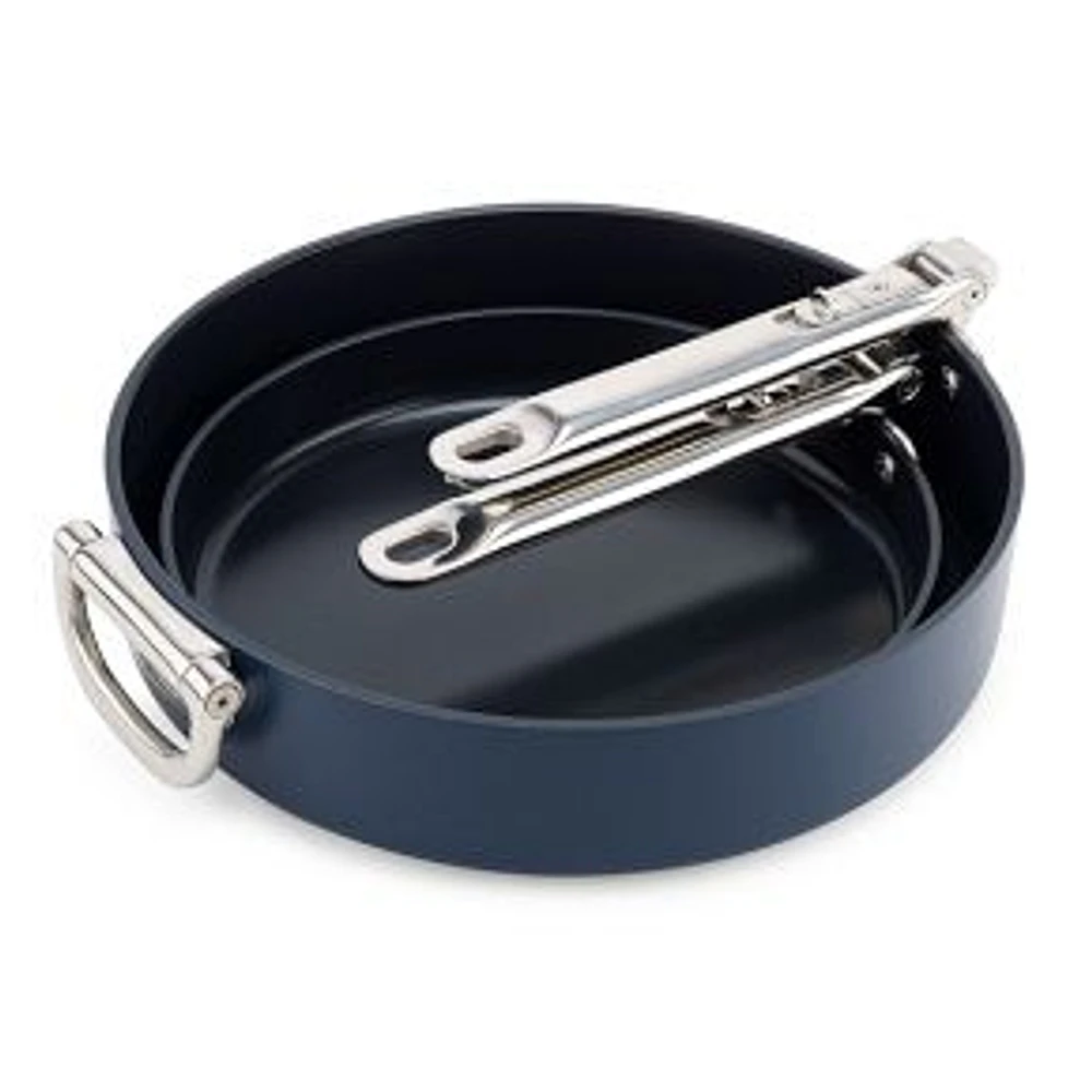 Joseph Joseph Space Saving 3-Piece Essential Cookware Set with Folding Handles