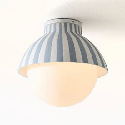 Chip & Dent: Striped Ceramic Flushmount