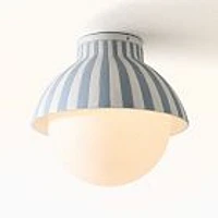 Chip & Dent: Striped Ceramic Flushmount