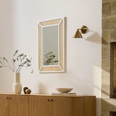 Coastal Rectangle Wall Mirror, White, 24"Wx36"H