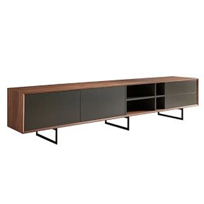 Anderson 71" Media Console, Walnut, Dark Gray