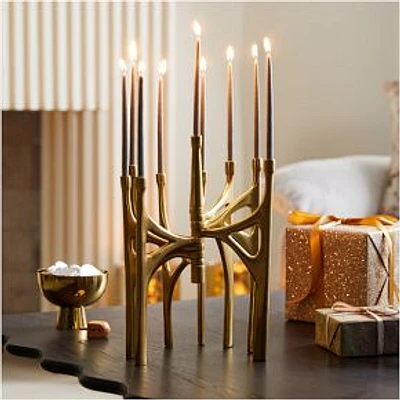 Art Deco Metal Menorah