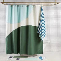 Half Moon Shower Curtain, Pine