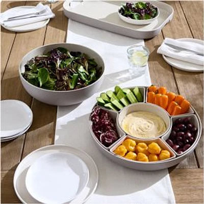 Aaron Probyn Kaloh Melamine Serveware, Salad Bowl, Charleston Gray