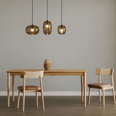 Wilbur Solid White Oak Dining Table, Natural