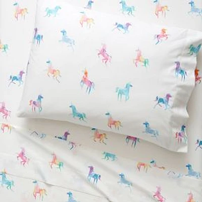 Watercolor Unicorn Sheet, Standard Pillowcase, Multi, WE Kids