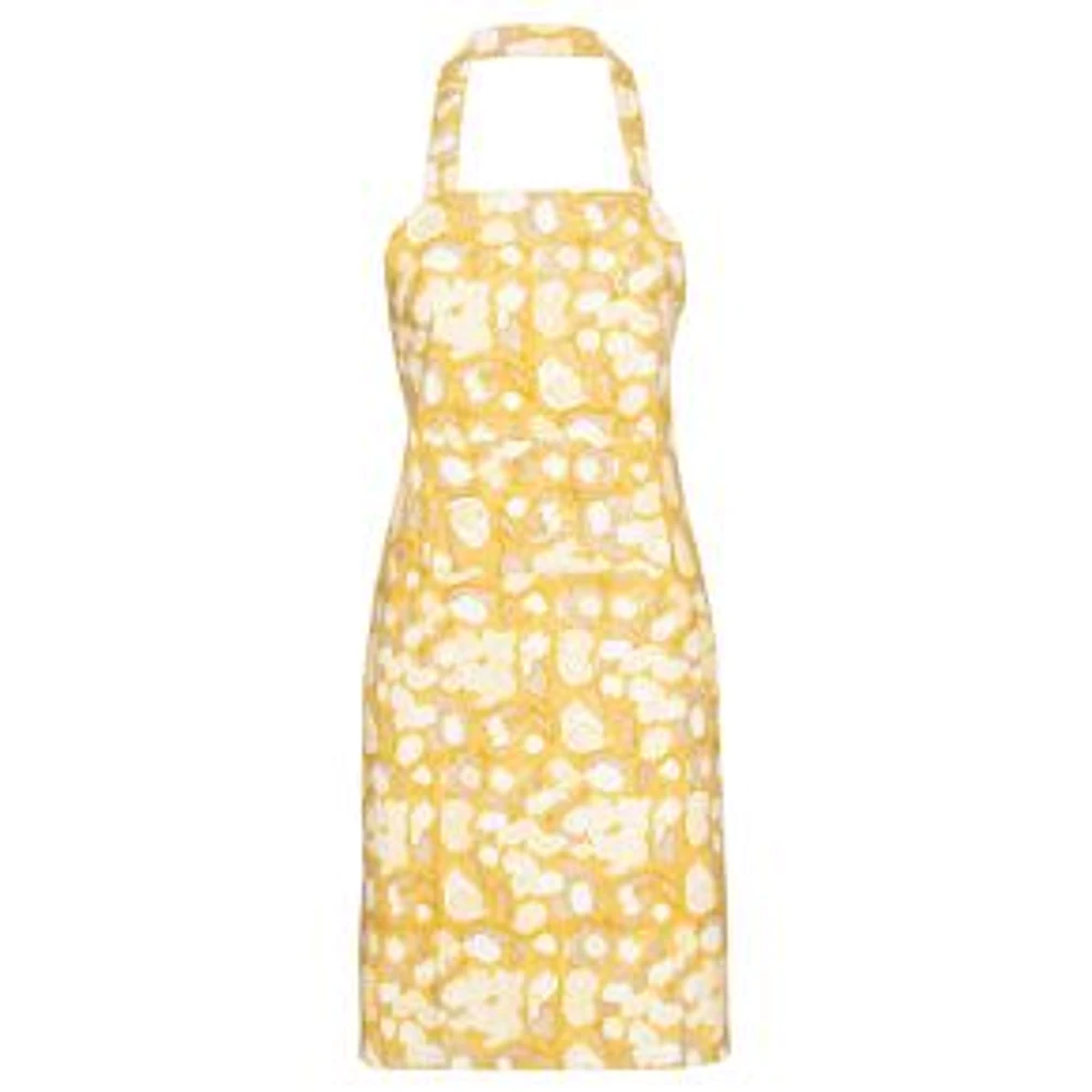 Forest Harvest Apron, Grey and Mustard, 32x36
