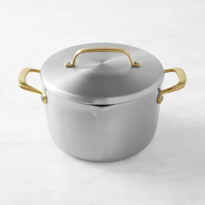 Le Creuset Olive Branch Collection Signature Soup Pot with Stainless Steel  Knob