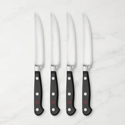 Williams Sonoma Schmidt Brothers Bonded Ash Steak Knives in Box, Set of 4