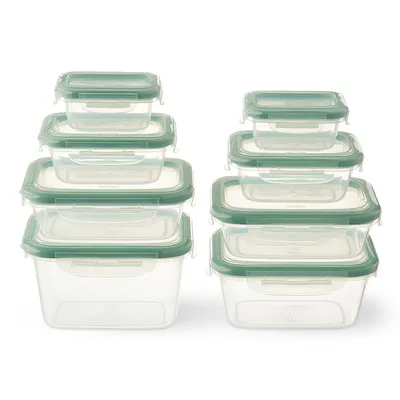 16-Piece Smart Seal Glass Container Set