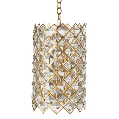 AERIN Diamond Crystal Pendant, Brass