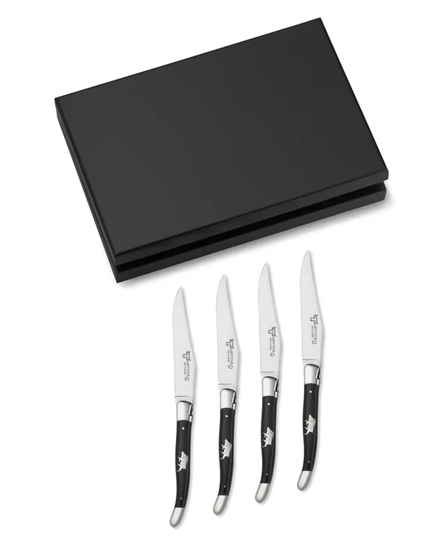 Laguiole en Aubrac steak knife set 4-piece mixed wood with knife holders