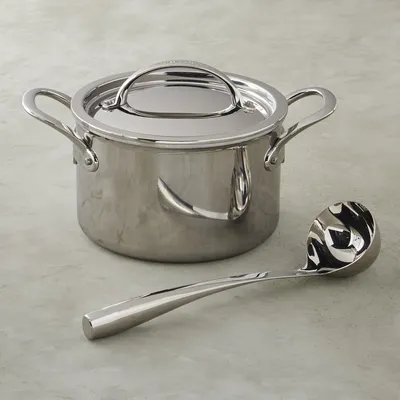 All-Clad - D3 Tri-Ply Stainless-Steel Soup Pot with Ladle, 4-Qt